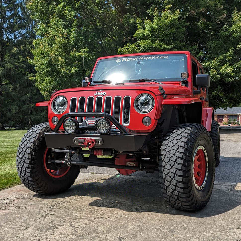 JEEP JK/JKU SAVVY KRAWLER LITE ALUMINUM FRONT BUMPER WITH HOOP