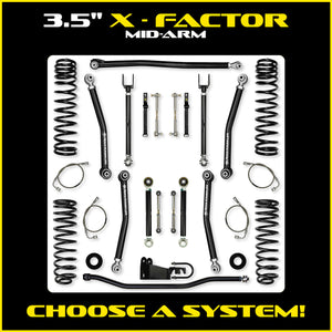 JK 3.5" Mid Arm Systems