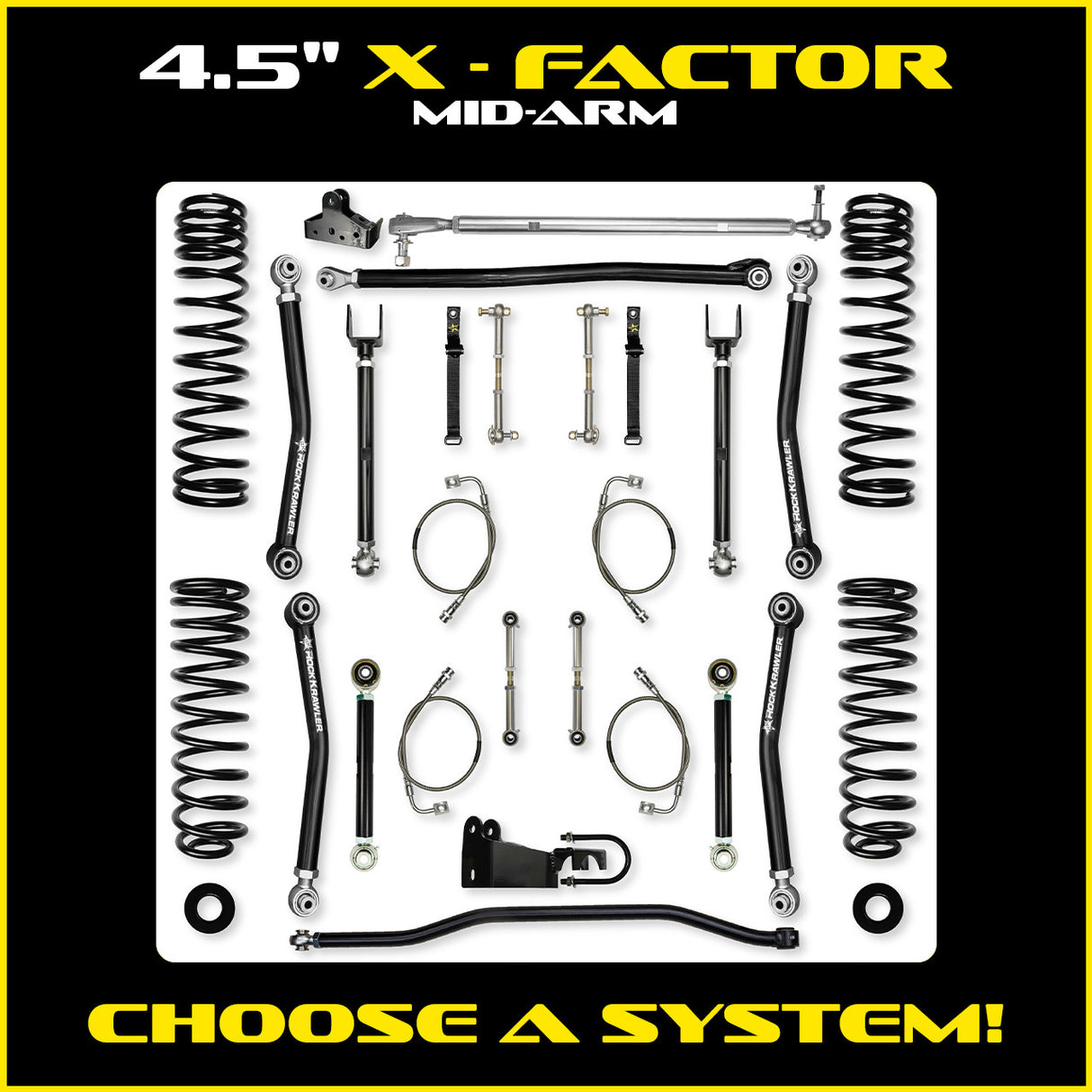 JKU 4.5" X-Factor Mid-arm System