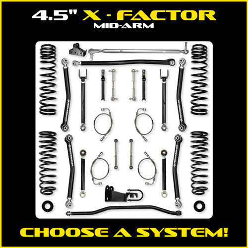 JKU 4.5" X-Factor Mid-arm System