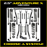 Rock Krawler 2.5" Adventure X Mid-Arm Suspension System for Jeep Wrangler JLU (Gas Models)