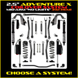 Rock Krawler 2.5" Adventure - X COILOVER "No Limits" Mid-Arm Suspension System for Jeep Wrangler JLU (392 Models)