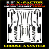 Rock Krawler 2.5" X-Factor COILOVER "No Limits" Mid-Arm Suspension System for Jeep Wrangler JLU (392 Models)