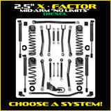 Rock Krawler 2.5" X-Factor "No Limits" Mid-Arm Suspension System for Jeep Wrangler JLU (Diesel Models)