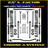 Rock Krawler 2.5" X-Factor PRO ELITE "No Limits" Mid-Arm Suspension System for Jeep Wrangler JLU (392 Models)