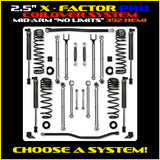 Rock Krawler 2.5" X-Factor PRO COILOVER "No Limits" Mid-Arm Suspension System for Jeep Wrangler JLU (392 Models)
