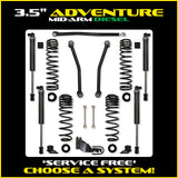Rock Krawler 3.5" Adventure Mid-Arm Suspension System for Jeep Wrangler JLU (Diesel Models)