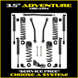 Rock Krawler 3.5" Adventure Mid-Arm Suspension System for Jeep Wrangler JLU (Gas Models)