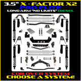 Rock Krawler 3.5" X-Factor X2 PRO ELITE COILOVER "No Limits" Long-Arm Suspension System for Jeep Wrangler JLU (Diesel Models)