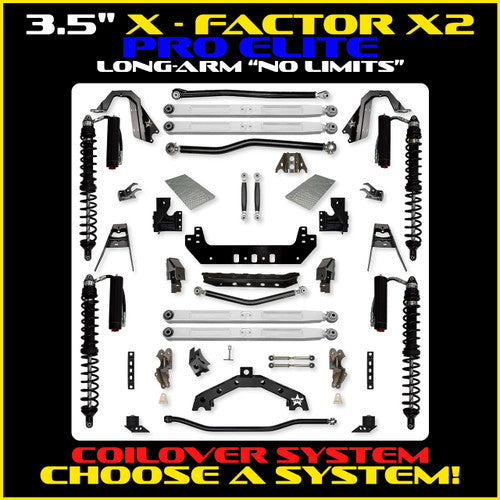 Rock Krawler 3.5" X-Factor X2 PRO ELITE COILOVER "No Limits" Long-Arm Suspension System for Jeep Wrangler JL (Gas Models)