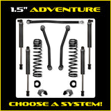 Rock Krawler 1.5" Adventure Mid-Arm Suspension System for Jeep Gladiator JT (Gas Models)