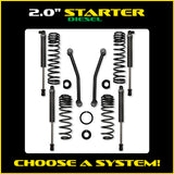 Rock Krawler 2.0" Starter Suspension System for Jeep Gladiator JT (Diesel Models)
