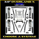 Rock Krawler 3.0" Overland X PRO Mid-Arm Suspension System for Jeep Gladiator JT (Gas Models)