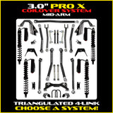 Rock Krawler 3.0" PRO - X COILOVER Mid-Arm Suspension System for Jeep Gladiator JT (Gas Models)