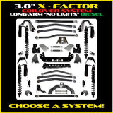 Rock Krawler 3.0" X-Factor X2 COILOVER "No Limits" Long-Arm Suspension System for Jeep Gladiator JT (Diesel Models)