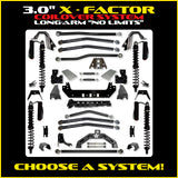 Rock Krawler 3.0" X-Factor X2 COILOVER "No Limits" Long-Arm Suspension System for Jeep Gladiator JT (Gas Models)