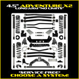 Rock Krawler 4.5" Adventure X2 "No Limits" Long-Arm Suspension System for Jeep Gladiator JT (Gas Models)