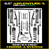 Rock Krawler 4.5" Adventure - X2 Long-Arm Suspension System for Jeep Gladiator JT (Diesel Models)