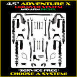 Rock Krawler 4.5" Adventure - X COILOVER Mid-Arm Suspension System for Jeep Gladiator JT (Diesel Models)