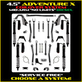 Rock Krawler 4.5" Adventure X2 COILOVER "No Limits" Long-Arm Suspension System for Jeep Gladiator JT (Diesel Models)