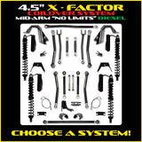 Rock Krawler 4.5" X-Factor COILOVER "No Limits" Mid-Arm Suspension System for Jeep Gladiator JT (Diesel Models)