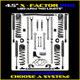Rock Krawler 4.5" X-Factor PRO "No Limits" Mid-Arm Suspension System for Jeep Gladiator JT (Gas Models)
