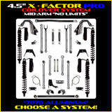 Rock Krawler 4.5" X-Factor PRO COILOVER "No Limits" Mid-Arm System for Jeep Gladiator JT (Gas Models)