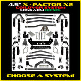 Rock Krawler 4.5" X-Factor X2 COILOVER Long-Arm Suspension System for Jeep Gladiator JT (Diesel Models)