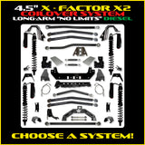 Rock Krawler 4.5" X-Factor X2 COILOVER "No Limits" Long-Arm Suspension System for Jeep Gladiator JT (Diesel Models)