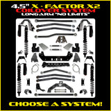 Rock Krawler 4.5" X-Factor X2 COILOVER "No Limits" Long-Arm Suspension System for Jeep Gladiator JT (Gas Models)
