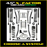 Rock Krawler 4.5" X-Factor Mid-Arm Suspension System for Jeep Gladiator JT (Diesel Models)