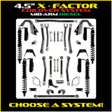 Rock Krawler 4.5" X-Factor COILOVER Mid-Arm Suspension System for Jeep Gladiator JT (Diesel Models)