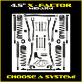 Rock Krawler 4.5" X-Factor Mid-Arm Suspension System for Jeep Gladiator JT (Gas Models)