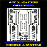 Rock Krawler 4.5" X-Factor PRO ELITE Mid-Arm Suspension System for Jeep Gladiator JT (Diesel Models)