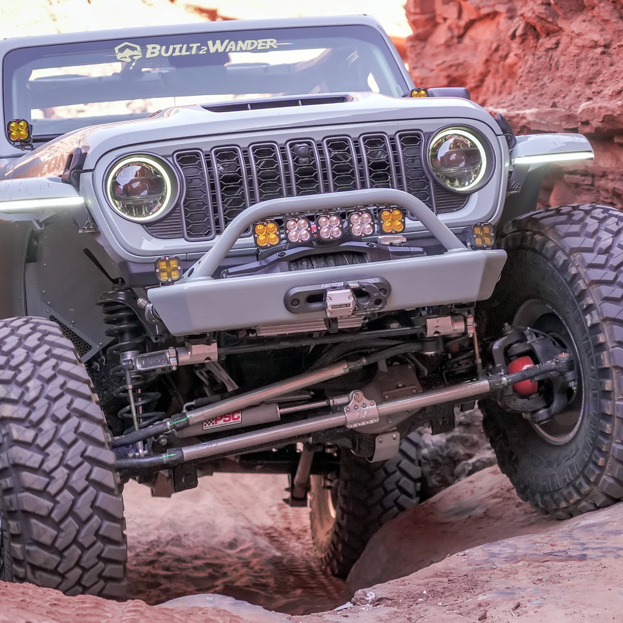 JEEP JL/JLU/JT SAVVY LEGACY 6061 ALUMINUM FRONT BUMPER WITH HOOP