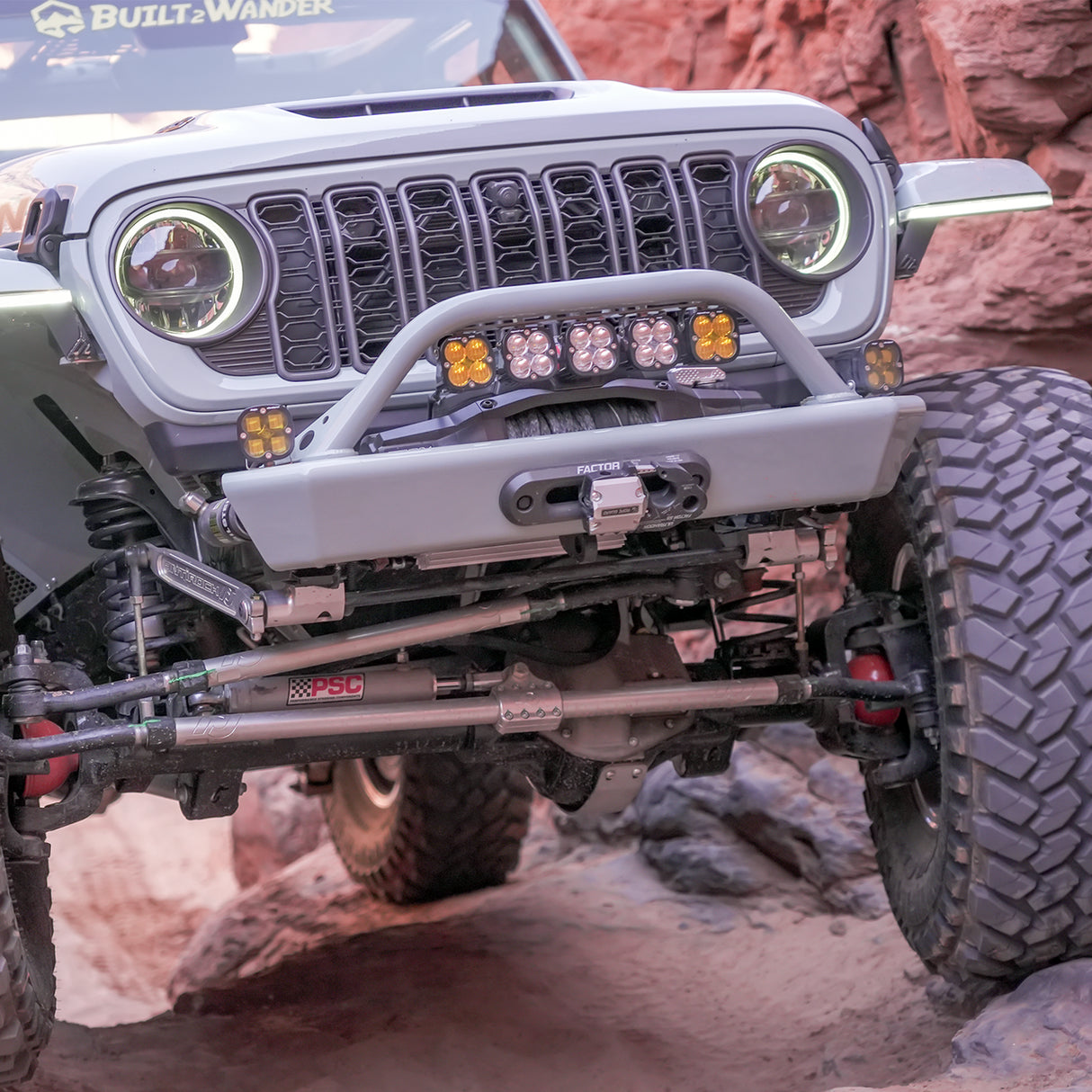 JEEP JL/JLU/JT SAVVY LEGACY 6061 ALUMINUM FRONT BUMPER WITH HOOP