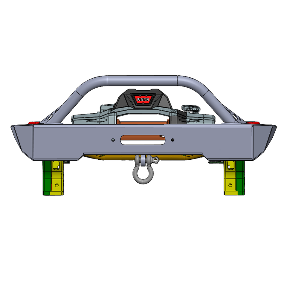 JEEP JK/JKU SAVVY KRAWLER LITE ALUMINUM FRONT BUMPER WITH HOOP