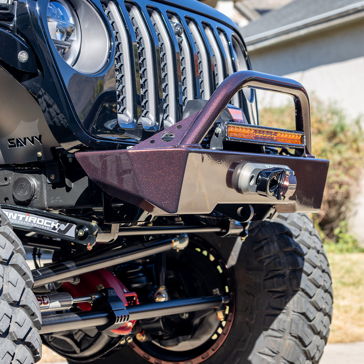 JEEP JL/JLU/JT SAVVY KRAWLER LITE ALUMINUM FRONT BUMPER WITH HOOP