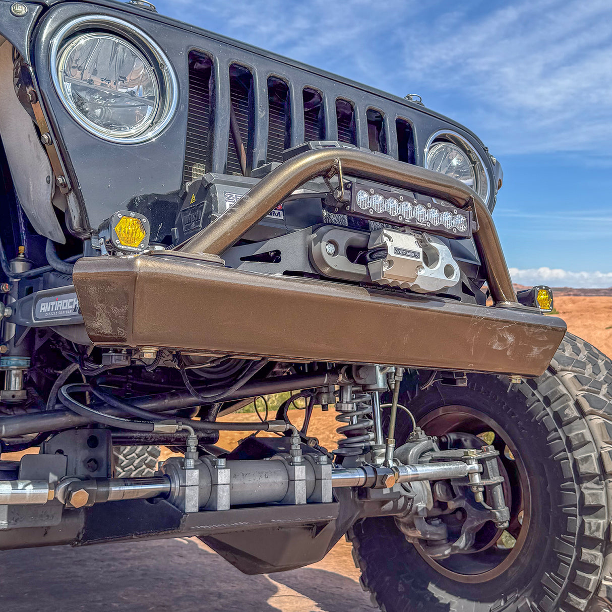 JEEP TJ/LJ SAVVY LEGACY 6061 ALUMINUM FRONT BUMPER WITH HOOP