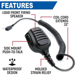 BUNDLE - Rugged GMR2 PLUS - GMRS / FRS Two Way Handheld Radio with Hand Mic