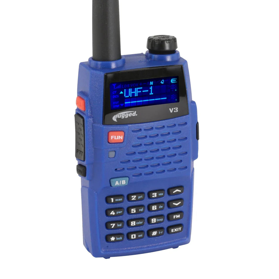 2 PACK - Rugged V3 - Business Band Two Way Handheld Radio - Analog Only